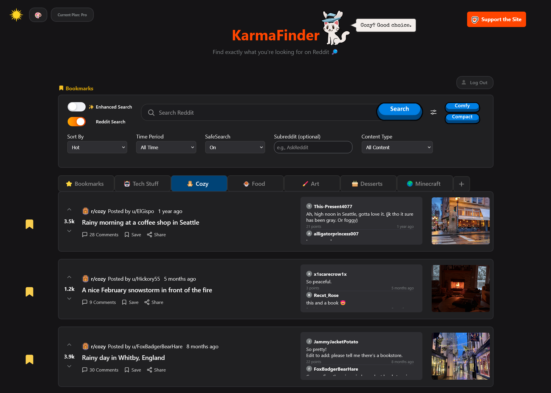 KarmaFinder Interface